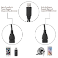 Pikkukuva 4 / 4: USB-jakokaapeli, USB 2.0 A uros - 2x USB naaras liitin Y-jakaja latauskaapeli