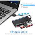 Miniatyrbillede 4 af 5: IC Kortlæser USB 3.0, 7-i-1 hukommelseskortlæser USB 3.0 Høj Hastighed
