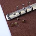 Miniatyrbillede 3 af 4: 2 stk. A5 notesbog 6-huls ringbindmekanismer 3 cm diameter guld farve metal klemme ringbind DIY fyldpapir opbevaringsmappe tilbehør