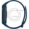 Pikkukuva 2 / 6: Rem för Xiaomi Mi Band 4/Mi Band 3, 3 st justerbart sportarmband i silikon, svart + grå + midnattsblå