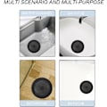 Miniatyrbilde 6 av 6: Silikonavløpsdeksel, 2 avløpsdeksel, vaskefilter, avløpsfilter med sugekopp, dusjavløpshårsamler White