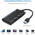 Miniatyrbilde 3 av 5: IC Kortleser USB 3.0, 7-i-1 minnekortleser USB 3.0 Høy Hastighet
