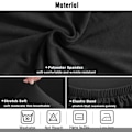 Miniatyrbilde 2 av 5: 6 stk Stretch Stolovertrekk - Vaskbare Stretch Spisestoltrekk svart