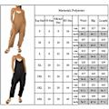 Miniatyrbild 2 av 2: Dam Dam Vår Sommar Ledig Lös Lång Overall Jumpsuit Playsuit Baggy Romper Med Fickor Grå‘-PO- Grey 4XL