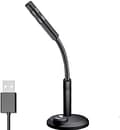 USB-datormikrofon, USB-datormikrofon med avstängningsknapp med LED-indikator, Plug & Play, kompatibel med Mac/Windows