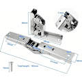 Miniatyrbilde 2 av 5: 4 sammenleggbare hengsler 90 graders sammenleggbare hyllebeslag 180 grader full eller halv overlapping