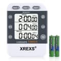 Digital kökstimer med magnet, stoppur, klocka och 3 volymnivåer, LCD-display för matlagning, sport, studier, 2 AAA-batterier