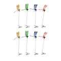 Miniatyrbilde 7 av 8: 8 stk falske Dragonfly Clip Vanntett utendørs 3D Dragonfly Hage Dekorative klips Hjem uteplass prydnader Håndverk