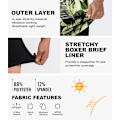 Pikkukuva 3 / 3: SURFCUZ uimahousut kompressiovuorella ja joustavat uimashortsit Avocado Green-Po- Avocado Green M