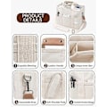 Miniatyrbilde 4 av 5: Canvas Tote Bag med Flere Rom for Kvinner (FMY)