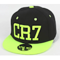 Pikkukuva 1 / 5: Lasten jalkapallotähti Ronaldo CR7 Kirjonta Lasten Lippa Hattu Lippiks Pojat Tytöt Urheilu Snapback Hip-hop Lippikset Gorras green