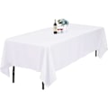 Miniatyrbild 1 av 5: Vit bordsduk - 60X126 tum polyester rektangulär bordsduk, för 4 fots bord i tvättbar fläck och skrynkelfri, julbordsduk 153*320cm