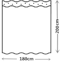 Miniatyrbillede 5 af 5: ##/Bruseforhæng Jul, Rød, 180 x 200 cm, Skimmelresistent, Ch##/