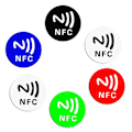 Pikkukuva 2 / 5: 24st Nfc Ntag213 Tag Sticker Universal Label Rfid Token Patrol 13,56mhz för genväg Etc Nfc Stickers (FMY)