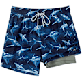 Pikkukuva 1 / 3: SURFCUZ uimahousut kompressio-vuorellisilla stretch-uimashortseilla Shark-Po- Shark M