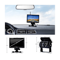 Miniatyrbillede 3 af 5: 7-tommers Trådløs Monitor Vandtæt Køretøj 2 Bakkamera Kit TFT LCD Monitor Parkeringshjælp til Bus Husbåd Lastbil Autocamper - Perfekt-X42-