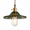 Miniatyrbillede 1 af 5: E27 Industriel Vintage Loftlampe Retro Glas Loftlampe Skærm (Grøn) green