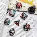 Pikkukuva 4 / 5: Dnd-nopat, 6 x 7 sarjaa monivärisiä polyhedraalisia noppapusseja vankityrmiin ja lohikäärmeisiin Mtg Lautapeleihin Rpg Dnd D20 D12 D10 D8 D4