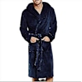 Miniatyrbillede 1 af 3: Snuggaroo Blød Fleece Langærmet Hættetrøje Lounge Badekåbe Blå blue L