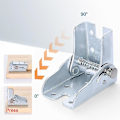 Miniatyrbillede 2 af 5: 90 graders selvlåsende foldbare bordben stolforlænger foldbar selvlåsende foldbare fødder hængsler hardware Silver 2PC