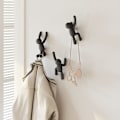 Miniatyrbild 4 av 5: Buddy Hooks assorterade. Buddy Wall Hooks - Dekorativ klädhängare, set om 3, svart.