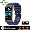 Miniatyrbillede 1 af 5: Ny E600 Blodsukker Puls Blodtryksmåler Sundheds-EKG+PPG Smart Watch IP68 Vandtæt Sports Smartwatch Blue