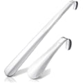 Miniatyrbilde 1 av 5: Skohorn i rustfritt stål, langt skohorn i metall Pakke med 2 skohorn - 42 & 16 cm, langt rustfritt stål, meget robust design Perfekt for reiser