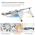 Miniatyrbillede 3 af 5: Udenrigshandel Ny Computer Radiator Skrivebord Kontor Foldbar Løftende Computer Køleholder Aluminium Legering Beslag