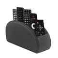 Remote Control Holder with 5 Compartments PU Leather Organizer for TV Remote Control Black-FY- Black