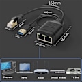 Pikkukuva 5 / 5: Ethernet-jakaja 1 sisään, 2 ulos, Internet-jakaja, RJ45 Naaras - Kaksois Naaras Verkkoliitin, 100 Mbps Nopea Internet-verkko LAN reitittimelle, TV-boksille