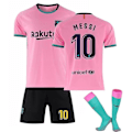 Miniatyrbilde 1 av 2: Fotballsett for barn Hjemme Borte T-skjorte Sett 21/22 - 20 21 Barcelona Tredje Messi 10 Barn 24 (130-140) 20 21 Barcelona Tredje Me 20 21 Barcelona Third Messi 10 Kids 24 (130-140)