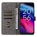 Miniatyrbilde 4 av 4: For TCL 505 Lær Telefondeksel (YJD)-X42- Black