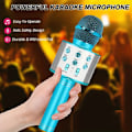 Miniatyrbild 3 av 6: Trådlös BT Karaoke Mikrofon, Bärbar Mikrofon Utomhus Hem Liten Högtalare blue
