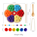 Miniatyrbilde 7 av 7: Montessori Material Tre Regnbue Brett Sensoriske Leker Form Farge Sortering Matchende Spill Barn Utdanning Leke Fin Motor Trening A
