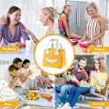 Miniatyrbild 5 av 5: Isolerad lunchväska söt tote väska lätt att rengöra lunchlåda väska