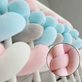 Miniatyrbillede 5 af 5: Enkeltsengs tremmesengsbeskytter, bomulds baby pude, perfekt rejseseng, baby fløjlspude, beige, 2m