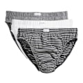 Miniatyrbillede 1 af 4: Fruit Of The Loom Herre Klassiske Slip Briefs (Pakke 3)  Sort/Hvid Stribet Black/White Stripe 2XL