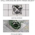 Miniatyrbild 3 av 6: Silikondräneringslock, 2 dräneringslock, diskbänkfilter, dräneringssil med sugkopp, duschavloppshårssamlare Black