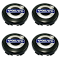 Miniatyrbilde 3 av 6: 4-pakning - Volvo navkapsler / hjulnav emblem - Bil 70 70 70 64mm Svart