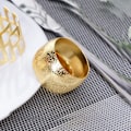 Miniatyrbillede 2 af 5: 12 stk. metalservietringe (guld) bryllupsfest jul påske middag