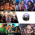 Miniatyrbilde 5 av 5: Discokule Partylys, 6 Farger Rgb Dj Lys Roterende Scene Strobe Lampe, Lydaktivert Dansende Scene Lys Dekor For Bar Jul eu plug