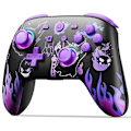 Miniatyrbillede 1 af 5: Controller til Nintendo Switch/OLED/Lite, Trådløs Pro Switch-controller med LED-joystick/Bevægelse/Vibration/Turbo/Vækning