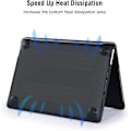 Miniatyrbillede 4 af 5: Etui kompatibelt med Macbook Air 13 tommer M1 A2337 A2179 A1932, udgivet 2021-2018 Frost Black
