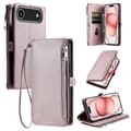 För iPhone 17 Air Fodral TPU PU Läder Plånboksfodral med handledsrem