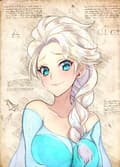 A3 Print - Disney - Frost Elsa 1 Multicolor