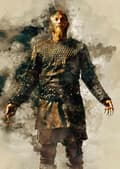 A3 Print - Vikings - Ragnar Lothbrok multifärg