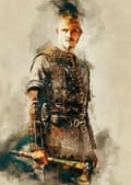 A3 Print - Vikings - Bjorn Lothbrok multifärg