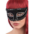 Miniatyrbild 1 av 2: Ansiktsmask - Mask with black fabric and trimmings multifärg