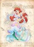 A3 Print - Disney - Ariel 1 multifärg
