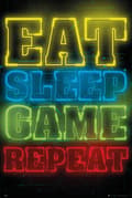 Gaming - Eat Sleep Game Repeat Multicolor